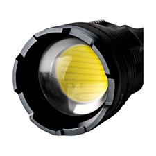 LED lámpa, 60 W COB LED; 8000 Lm, ALU ház, zoom, USB újratölthető Li-ion akkus, 5000 mAh, Power Bank funkció