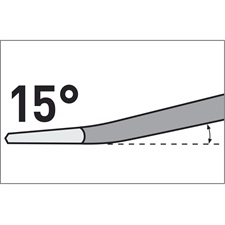 betonvéső lapos, hajlított, akasztóval, SDS PLUS; 250/60mm