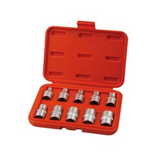 bitdugófej klt. belső, 10db, TORX,  1/2"×38mm (E8-10-11-12-14-16-18-20-22-24), CrV/S2