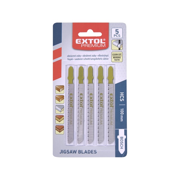 dekopírlap, 5db, Bosch befogás, HCS; 75×8×1,5mm, 2,5mm fogtáv, köszörült, fordított állású fogak, egyenes vágás, puhafáh