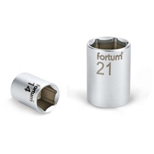 dugófej, 1/2", 19mm, 61CrV5, mattkróm,  38mm hosszú FORTUM