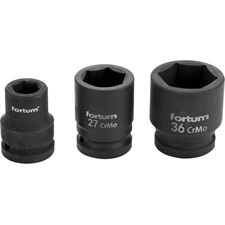 gépi (impakt) dugófej 3/4", 17mm, L 52 mm, feketített, FORTUM