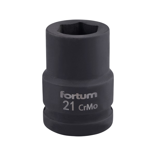 gépi (impakt) dugófej 3/4", 21mm, L 52 mm, feketített, FORTUM