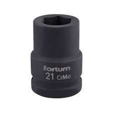 gépi (impakt) dugófej 3/4", 21mm, L 52 mm, feketített, FORTUM