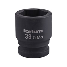 gépi (impakt) dugófej 3/4", 33mm, L 57 mm, feketített, FORTUM