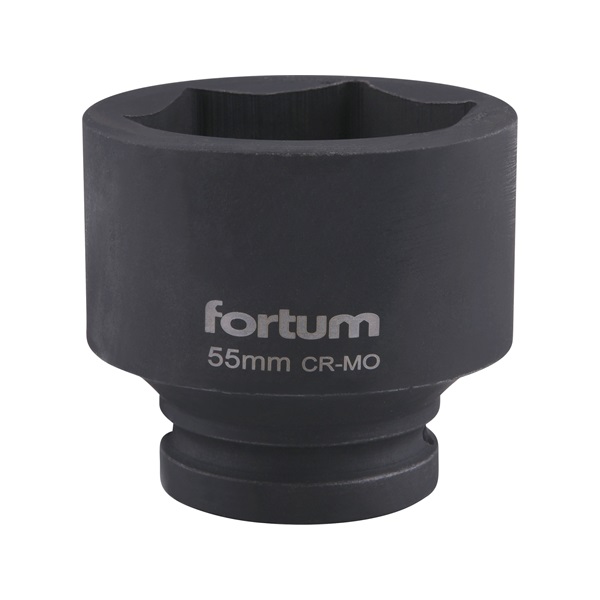 gépi (impakt) dugófej 3/4", 55mm, L 70 mm, feketített, FORTUM