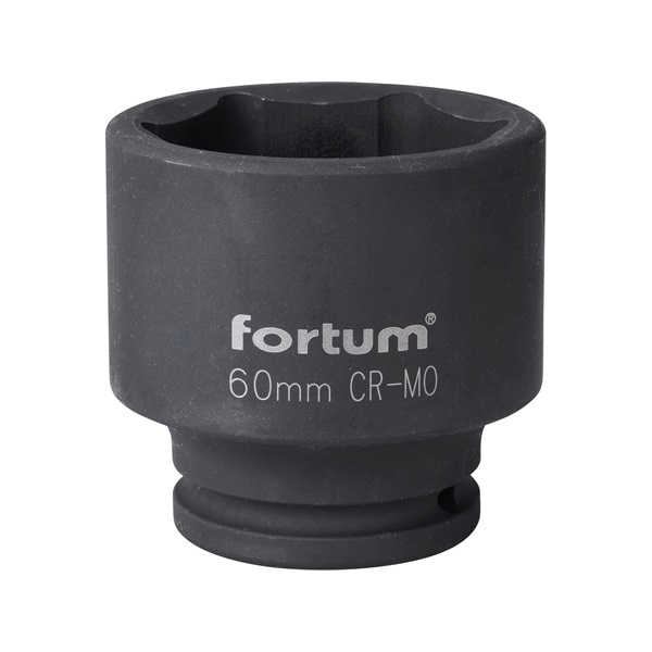 gépi (impakt) dugófej 3/4", 60mm, L 70 mm, feketített, FORTUM