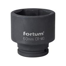 gépi (impakt) dugófej 3/4", 60mm, L 70 mm, feketített, FORTUM