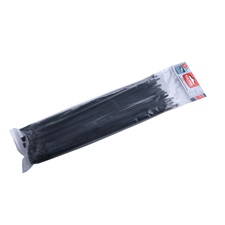 kábelkötegelő 7,6×370mm 50db, EXTRA, fekete nylon; UV-, sav- és lúgálló