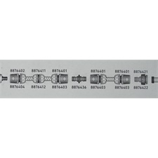 locsoló alap szett, 1/2" tömlőhöz; 4 db (1db szórófej, 2 db gyorscsatlakozó, 1 db kuplung csatlakozó 1/2"-3/4")