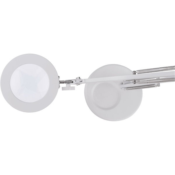 nagyító LED lámpa, asztali, Fehér, 7 W COB, 2400 Lm, 5× nagyítás; mechanikusan állítható rögzítés, USB töltőkábel