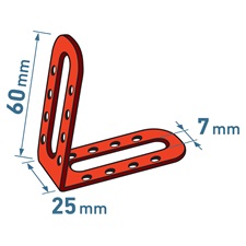 sarok profil lapszintezőhöz (8845010 csempeszintezőhöz) klt. 25 db, 60×60mm, műanyag, L-típusú