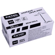 szeg fejjel, 8891860 akkus tűzőgéphez 6000 db, 18G, szár.: 1,25×0,95 mm, fej: 2,0 mm, hossz.: 50 mm
