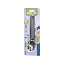 tapétavágó kés, 18mm, fémház, csavaros rögz. autolock ; bliszteren, pótpenge: 9123A (10db) 9134 (horgas törhető-5db)