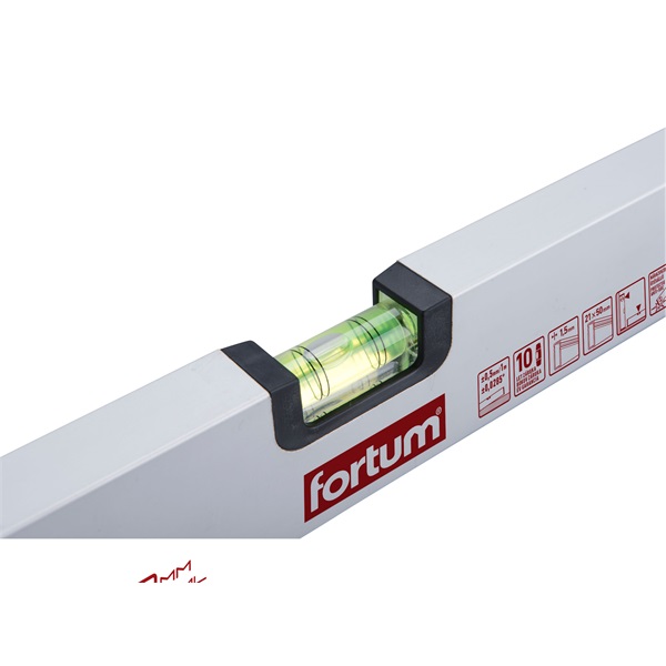 vízmérték 0,5mm/m pontos ( alu.), elektronikusan kalibrált libella FORTUM; 1000mm